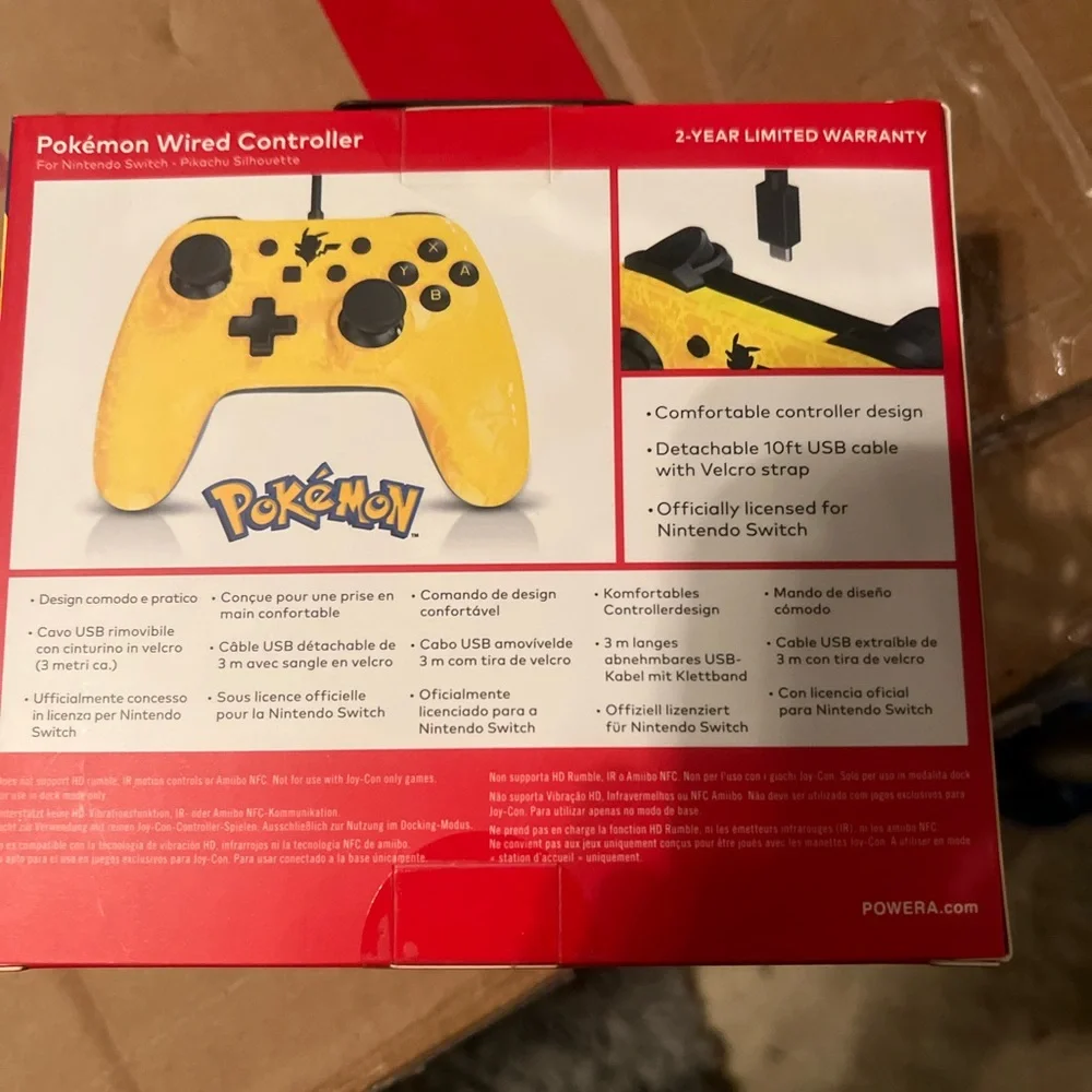PowerA Pokémon Pikachu Wired Controller for Nintendo Switch - Yellow